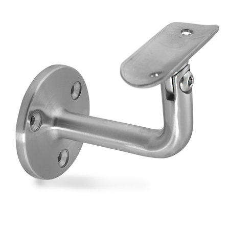 Inox leuninghouder - TYPE 1 VARIABEL - rond - voor ronde trapleuningen (42,4 mm)