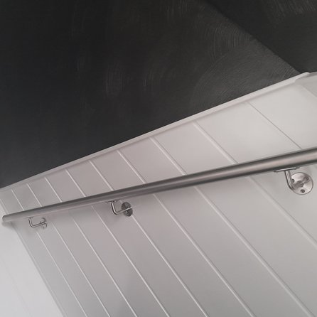 Inox trapleuning op maat - rond - incl. leuninghouders TYPE 1