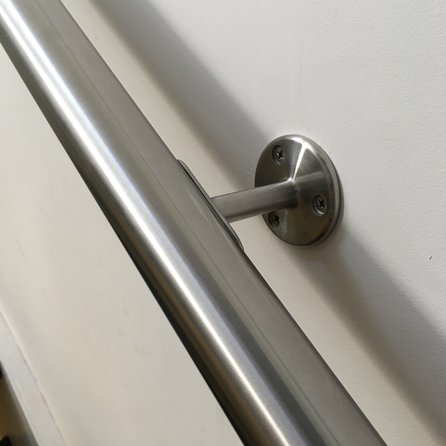 Inox trapleuning op maat - rond - incl. leuninghouders TYPE 4