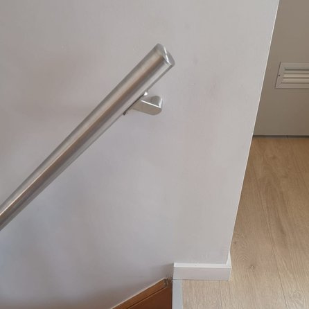 Inox trapleuning op maat - rond - incl. leuninghouders TYPE 7