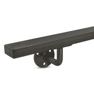 Gunmetal trapleuning - rechthoekig (40x20 mm) - incl. dragers TYPE 1