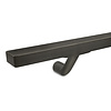 Gunmetal trapleuning (gecoat) op maat - rechthoekig (40x20 mm) - incl. leuninghouders TYPE 7 - coating zwarte staal look Gunmetal trapleuning (gecoat) op maat - rechthoekig (40x20 mm) - incl. leuninghouders TYPE 7 - coating zwarte staal look