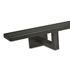Gunmetal trapleuning (gecoat) op maat - rechthoekig (40x10 mm) - incl. leuninghouders TYPE 11 - coating zwarte staal look