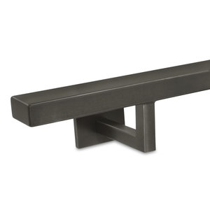 Gunmetal trapleuning - rechthoekig (40x20 mm) - incl. dragers TYPE 11