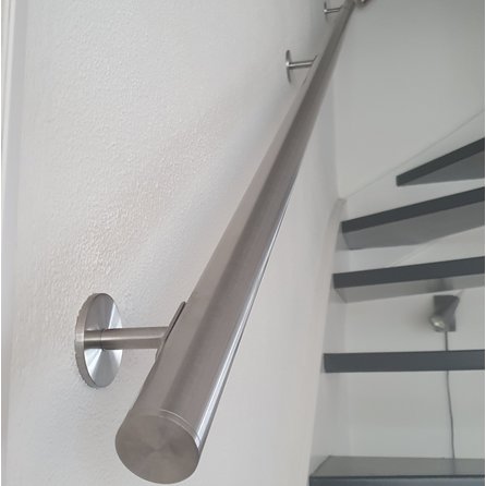 Inox trapleuning op maat - rond - incl. leuninghouders TYPE 5