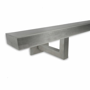 Inox trapleuning - rechthoekig (40x15 mm) - incl. dragers TYPE 11