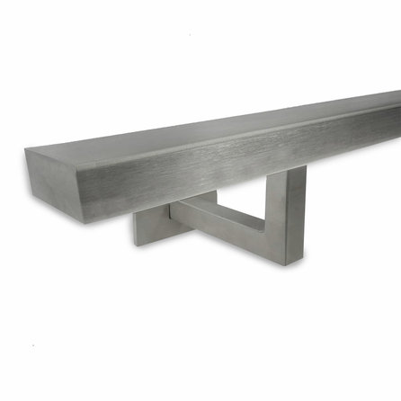 Inox trapleuning op maat - rechthoekig (40x15 mm) - incl. leuninghouders TYPE 11