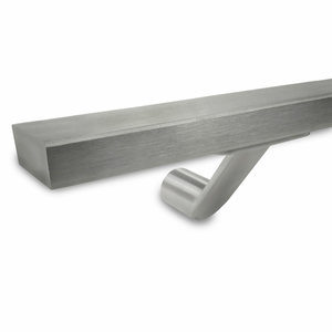 Inox trapleuning - rechthoekig (40x15 mm) - incl. dragers TYPE 7 Inox trapleuning - rechthoekig (40x15 mm) - incl. dragers TYPE 7