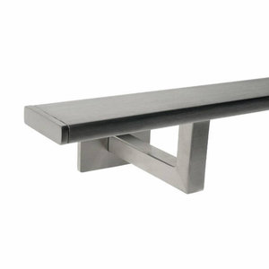 Inox trapleuning - voor buiten - rechthoekig (40x10 mm) - incl. dragers TYPE 11