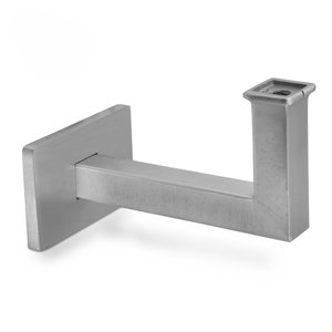 Inox leuninghouder - voor buiten - TYPE 11 - recht