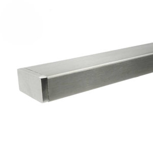 Inox trapleuning - voor buiten - rechthoekig (40x20 mm)