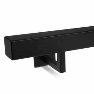 Zwarte trapleuning - voor buiten - vierkant (40x40 mm) - incl. dragers TYPE 11