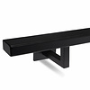 Zwarte trapleuning (gecoat) op maat - voor buiten - rechthoekig (40x20 mm) - incl. leuninghouders TYPE 11 - coating zwart RAL 9005