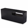 Zwarte trapleuning (gecoat) op maat - voor buiten - rechthoekig (40x10 mm) - incl. leuninghouders TYPE 13 - coating zwart RAL 9005