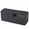 Antraciet trapleuning (gecoat) op maat - rechthoekig (40x10 mm) - incl. leuninghouders TYPE 13 - coating donkergrijs RAL 7016 of 7021 - voor buiten