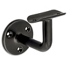 Gunmetal trapleuning (gecoat) op maat - rond - incl. leuninghouders TYPE 1 - coating zwarte staal look