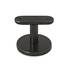 Gunmetal trapleuning (gecoat) op maat - rechthoekig (40x20 mm) - incl. leuninghouders TYPE 5 - coating zwarte staal look