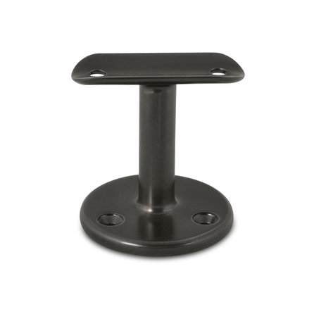 Gunmetal trapleuning (gecoat) op maat - rond - incl. leuninghouders TYPE 4 - coating zwarte staal look