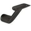 Gunmetal trapleuning (gecoat) op maat - rond - incl. leuninghouders TYPE 7 - coating zwarte staal look