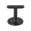 Gunmetal trapleuning (gecoat) op maat - rechthoekig (40x20 mm) - incl. leuninghouders TYPE 4 - coating zwarte staal look