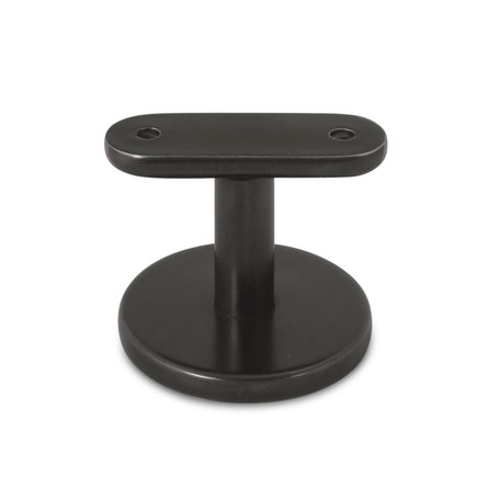Gunmetal trapleuning (gecoat) op maat - rechthoekig (40x10 mm) - incl. leuninghouders TYPE 5 - coating zwarte staal look