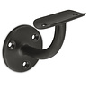 Gunmetal trapleuning (gecoat) op maat - rond smal - incl. leuninghouders TYPE 2 - coating zwarte staal look