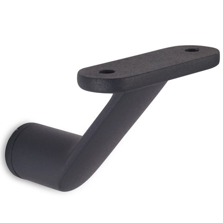 Antraciet trapleuning (gecoat) op maat - vierkant (40x40 mm) - incl. leuninghouders TYPE 7 - coating donkergrijs RAL 7016 of 7021