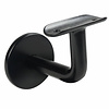 Zwarte leuninghouder - TYPE 3 - rond - voor ronde trapleuningen (42,4 mm) - coating zwart RAL 9005