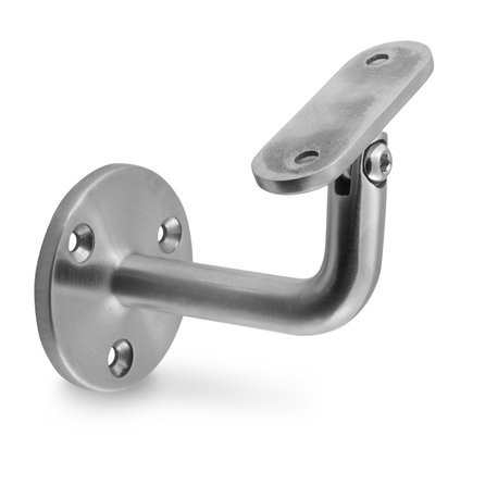 Inox trapleuning op maat - rechthoekig (40x10 mm) - incl. leuninghouders TYPE 1 VARIABEL