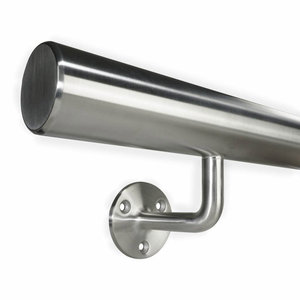 Inox trapleuning - rond - incl. dragers TYPE 1 - volledig gelast