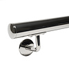 Inox trapleuning op maat - gepolijst - rond - incl. leuninghouders TYPE 3