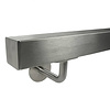 Inox trapleuning op maat - vierkant (40x40 mm) - incl. leuninghouders TYPE 3