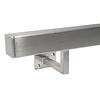 Inox trapleuning op maat - vierkant (40x40 mm) - incl. leuninghouders TYPE 10