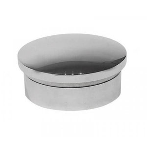 Inox einddop - halfrond - 42,4 mm - gepolijst