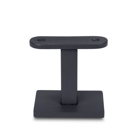 Antraciet leuninghouder - TYPE 16 - recht - voor rechthoekige / vierkante trapleuningen - coating donkergrijs RAL 7016 of 7021