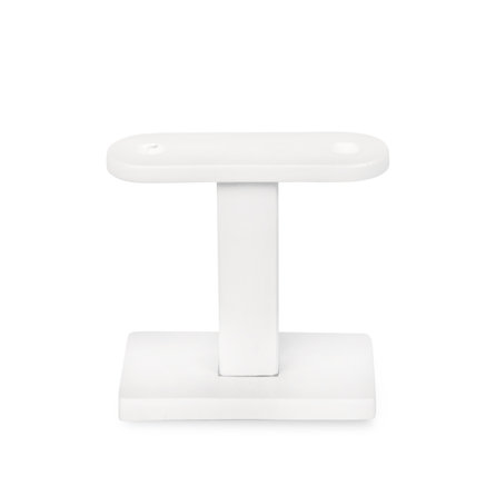 Witte trapleuning (gecoat) op maat - rechthoekig (40x10 mm) - incl. leuninghouders TYPE 16 - coating wit RAL 9016, 9010 of 9001