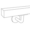 Trapleuning in RAL kleur naar wens (gecoat) op maat - voor buiten - vierkant (40x40 mm) - incl. leuninghouders TYPE 3 - coating in iedere RAL kleur