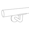 Trapleuning in RAL kleur naar wens (gecoat) op maat - voor buiten - rond smal - incl. leuninghouders TYPE 3 - coating in iedere RAL kleur