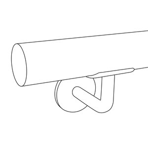 Trapleuning in RAL kleur naar wens - voor buiten - rond - incl. dragers TYPE 3