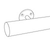 Trapleuning in RAL kleur naar wens (gecoat) op maat - voor buiten - rond - incl. leuninghouders TYPE 4 - coating in iedere RAL kleur