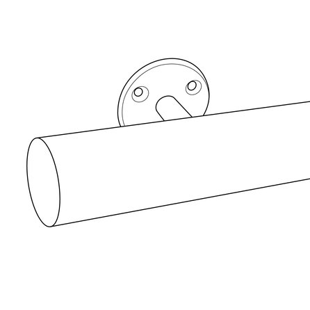 Trapleuning in RAL kleur naar wens (gecoat) op maat - voor buiten - rond - incl. leuninghouders TYPE 4 - coating in iedere RAL kleur