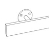 Trapleuning in RAL kleur naar wens (gecoat) op maat - rechthoekig (40x10 mm) - incl. leuninghouders TYPE 4 - coating in iedere RAL kleur