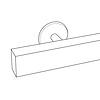 Trapleuning in RAL kleur naar wens (gecoat) op maat - rechthoekig (40x20 mm) - incl. leuninghouders TYPE 5 - coating in iedere RAL kleur