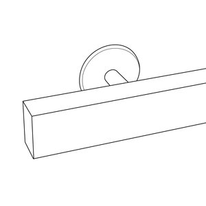 Trapleuning in RAL kleur naar wens - rechthoekig (40x20 mm) - incl. dragers TYPE 5