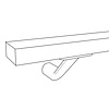 Trapleuning in RAL kleur naar wens (gecoat) op maat - rechthoekig (40x20 mm) - incl. leuninghouders TYPE 7 - coating in iedere RAL kleur