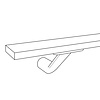 Trapleuning in RAL kleur naar wens (gecoat) op maat - rechthoekig (40x10 mm) - incl. leuninghouders TYPE 7 - coating in iedere RAL kleur Trapleuning in RAL kleur naar wens (gecoat) op maat - rechthoekig (40x10 mm) - incl. leuninghouders TYPE 7 - coating in iedere RAL kleur