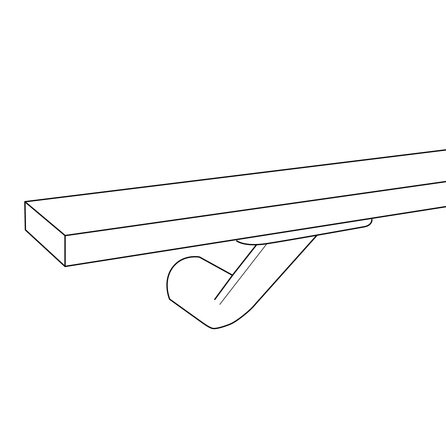Trapleuning in RAL kleur naar wens (gecoat) op maat - rechthoekig (40x10 mm) - incl. leuninghouders TYPE 7 - coating in iedere RAL kleur Trapleuning in RAL kleur naar wens (gecoat) op maat - rechthoekig (40x10 mm) - incl. leuninghouders TYPE 7 - coating in iedere RAL kleur
