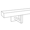 Trapleuning in RAL kleur naar wens (gecoat) op maat - voor buiten - rechthoekig (40x20 mm) - incl. leuninghouders TYPE 11 - coating in iedere RAL kleur