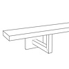 Trapleuning in RAL kleur naar wens (gecoat) op maat - voor buiten - rechthoekig (40x10 mm) - incl. leuninghouders TYPE 11 - coating in iedere RAL kleur