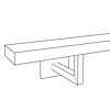 Trapleuning in RAL kleur naar wens (gecoat) op maat - rechthoekig (40x15 mm) - incl. leuninghouders TYPE 11 - coating in iedere RAL kleur